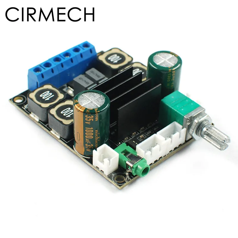 

CIRMECH Digital Amplifier Audio Board TPA3116 Power Audio Amp 2.0 Class D Amplifiers Stereo HIFI amplifier DC12-24V 2*50W