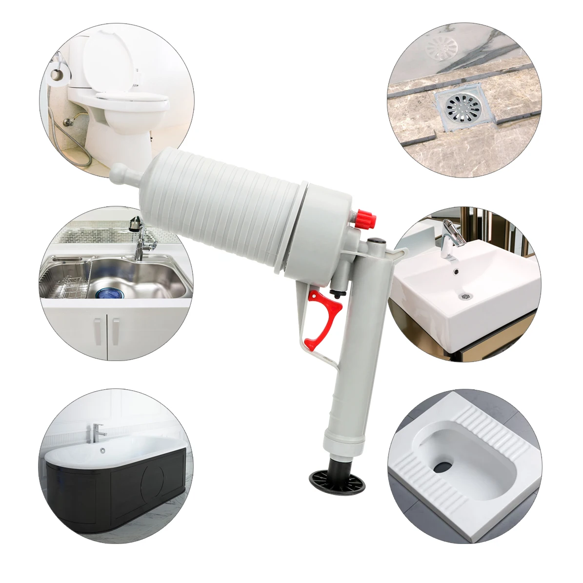 HILIFE Power ful Air Drain Blaster Gun канализационные дноуглубительные вантузы для унитаза