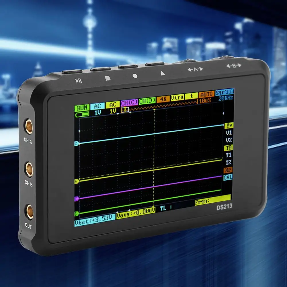 

DS213 Digital Oscilloscope Mini 4 Channels 100MSa/s Digital Pocket Portable Oscilloscope