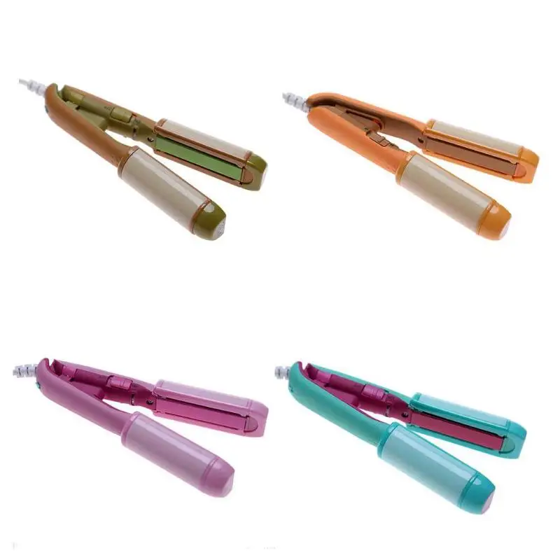 

2 in 1 Dual - Use Curlers & Straight Hair Straightener Styling Tools Portable Mini Electric Straight Volume for girl women lady