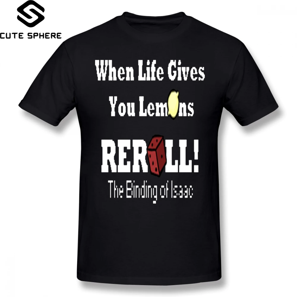 

The Binding Of Isaac T Shirt The Binding Of Isaac REROLL T-Shirt Oversize Short Sleeve Tee Shirt 100 Percent Cotton Funny Tshirt