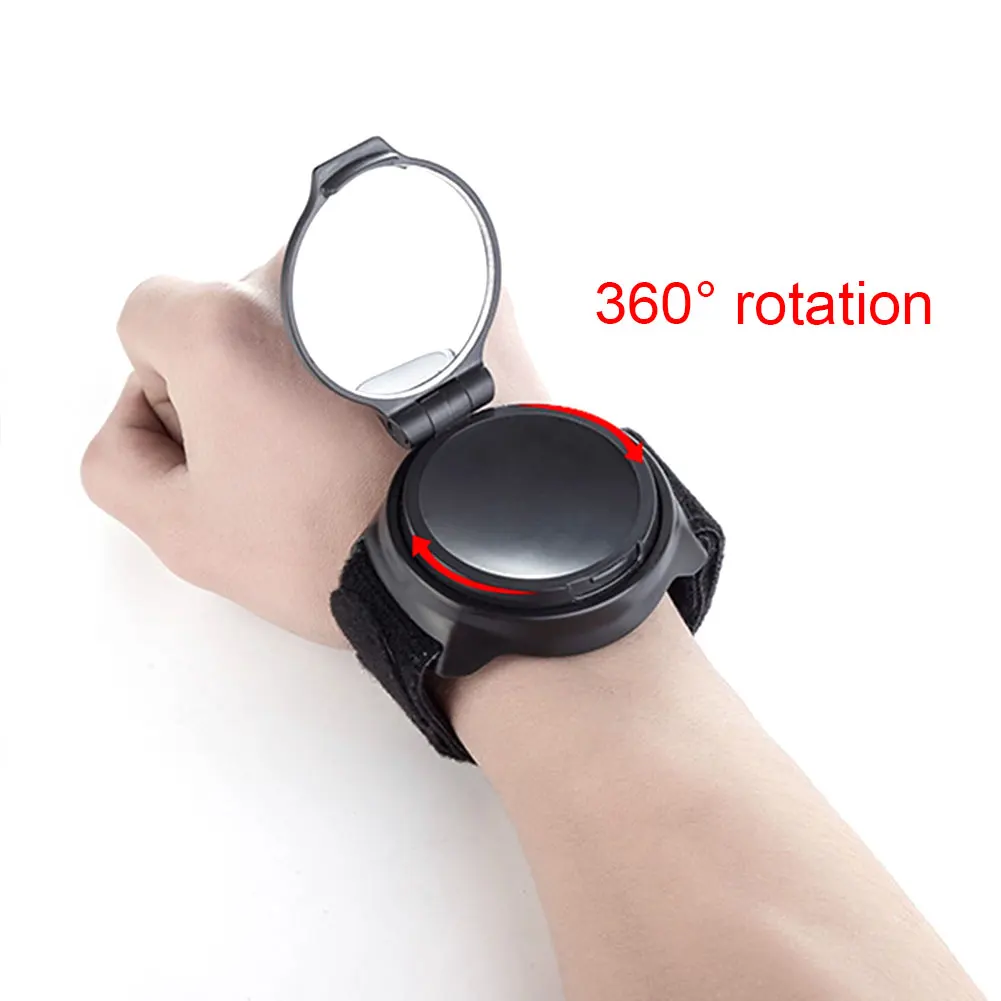 

Road Bicycle Riding Rearview Mirror Mountain Bike Accessories Motorcycle 360 Degree Rotating Adjustable Wrist Band Cycling #15