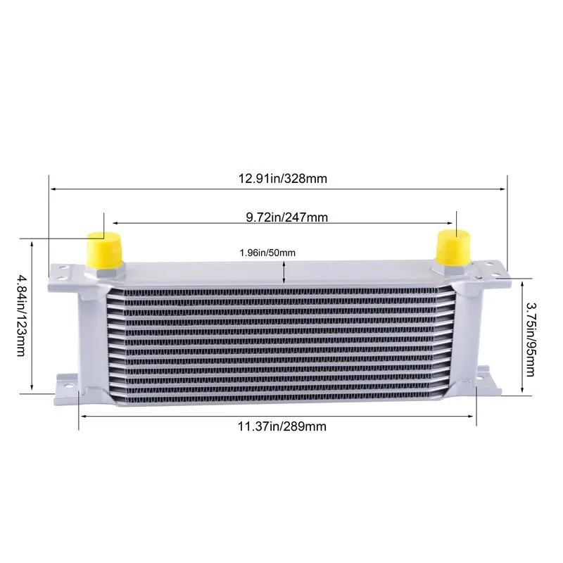 ESPEEDER AN10 Масляный радиатор 10 серебряных масляных линий 13 строк радиатор комплект подходит для Volkswagen VW Golf MK7 GTI двигатель EA 88 III