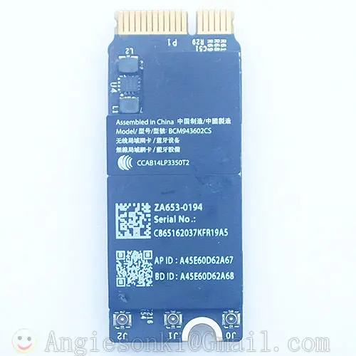 BCM943602CS Wi-Fi 802.11ac аэропорта Bluetooth 4,0 1300 Мбит/с карта для Pro retina A1425 A1502 A1398 2012 2013 года