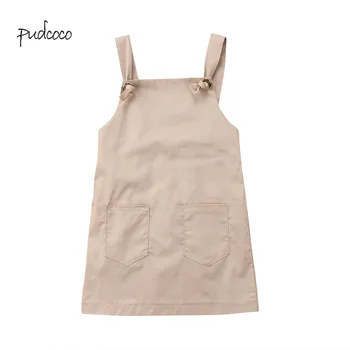 

Pudcoco New Brand Cute Toddler Kids Baby Girl Clothes Princess Party Summer Strap Dress 1-5 Y