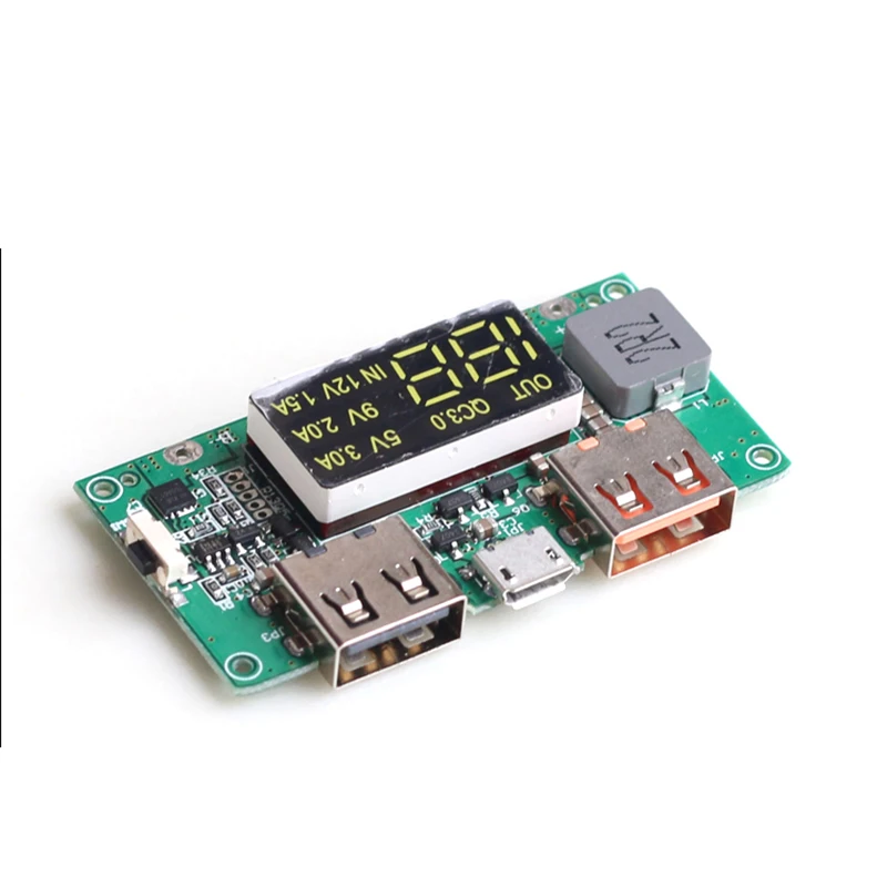 Boost 5V High Pass Qc3.0 Быстрая зарядка пресс плата с цифровым дисплеем питания Мобильная