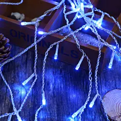 Все продажи свет Строка AC 110-220 V 4 M свисать 0,6 м Шторы Сосулька свет шнура 120 светодиоды вечерние декоративные лампы