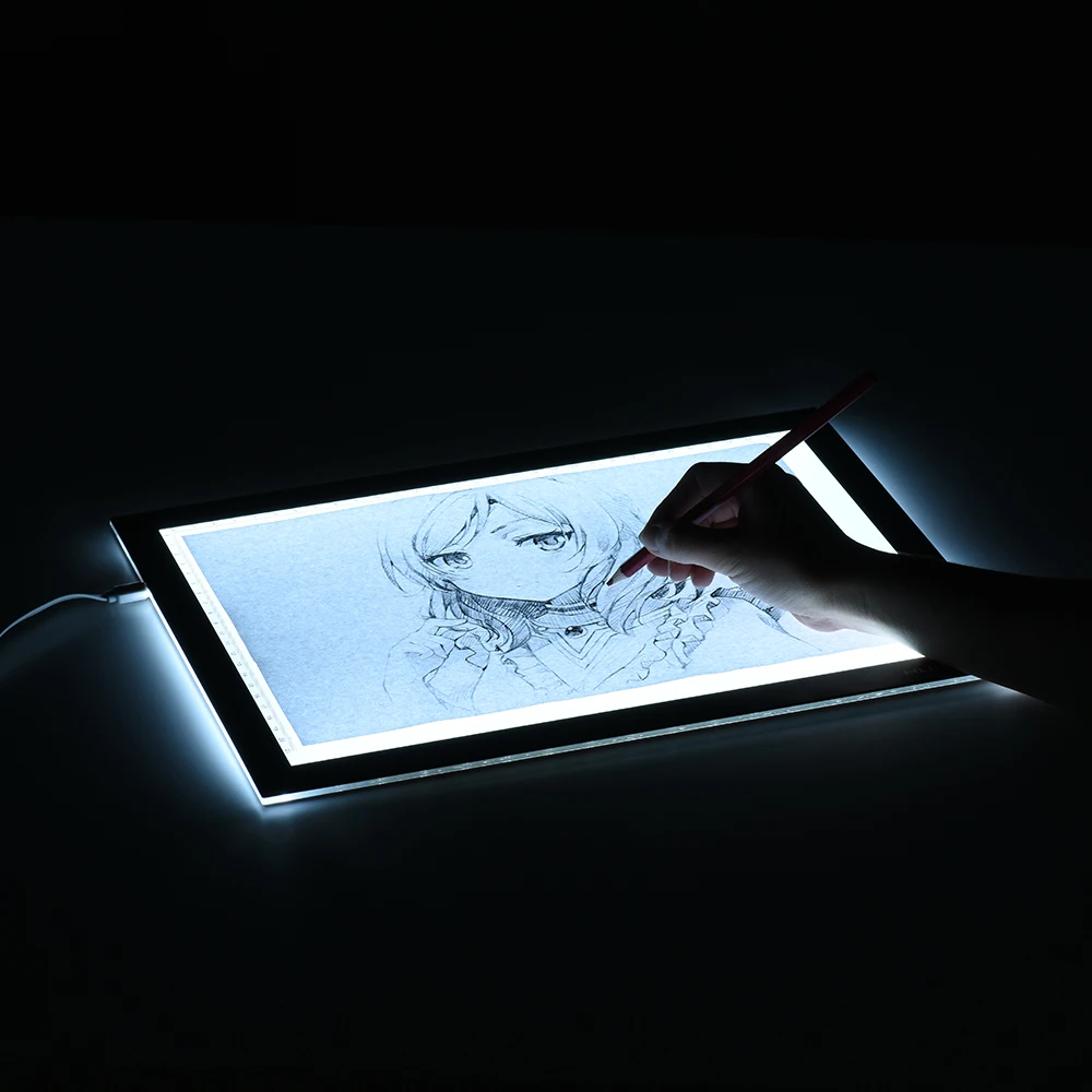 HUION L4S 1" A4 размер ультра-тонкий портативный светодиодный светильник Pad Box панель настольная доска Регулируемая подсветка Питание от USB