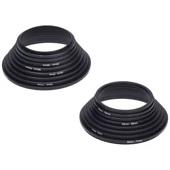 

8x Step Up + 8x Step Down Ring Filter UV CPL Set 49 52 55 58 62 72 77 82mm Stepping Adapter 49-82mm 82-49mm for Nikon Canon DC