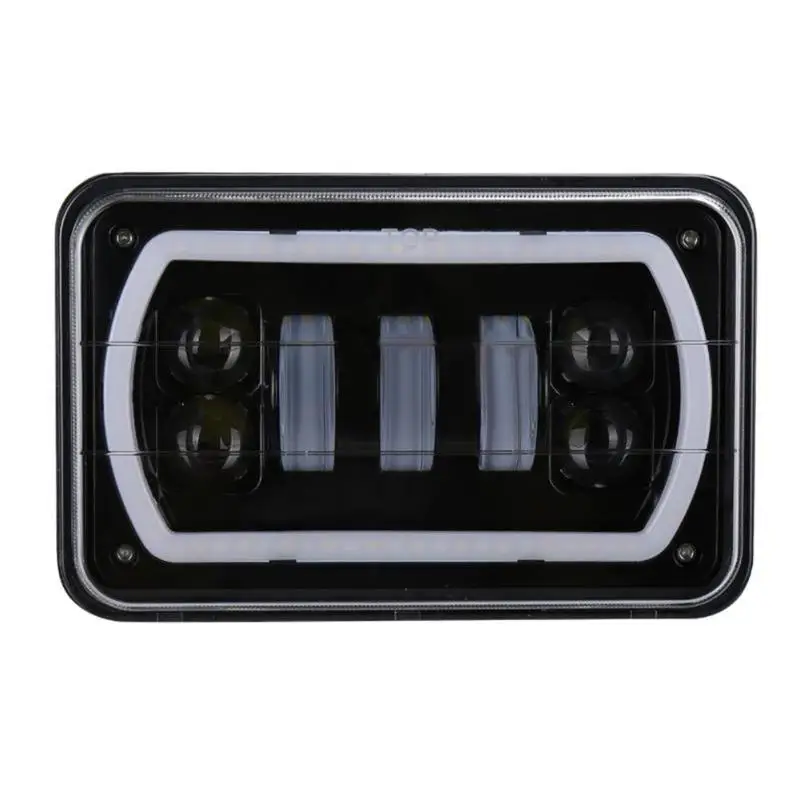 

1pc 6x4in 45W LED Projector Headlight DRL for Jeep Wrangler YJ Cherokee XJ