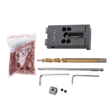 Деревообрабатывающий косой локатор дыр джиг набор угловой направляющий перфоратор ограничитель для сверла бит скидка