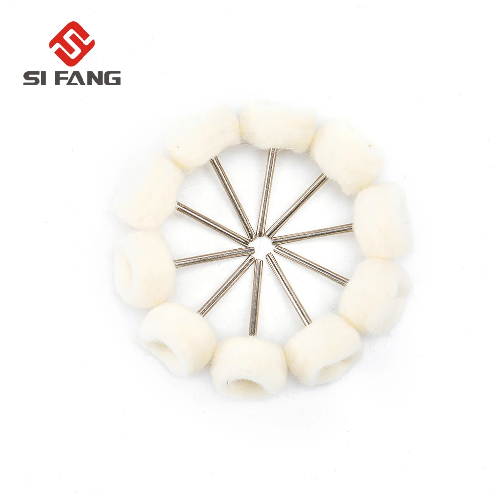 

10Pcs Wool Grinding Head Buffing Polishing Rotary Tool Brush Burr Removal Deflash