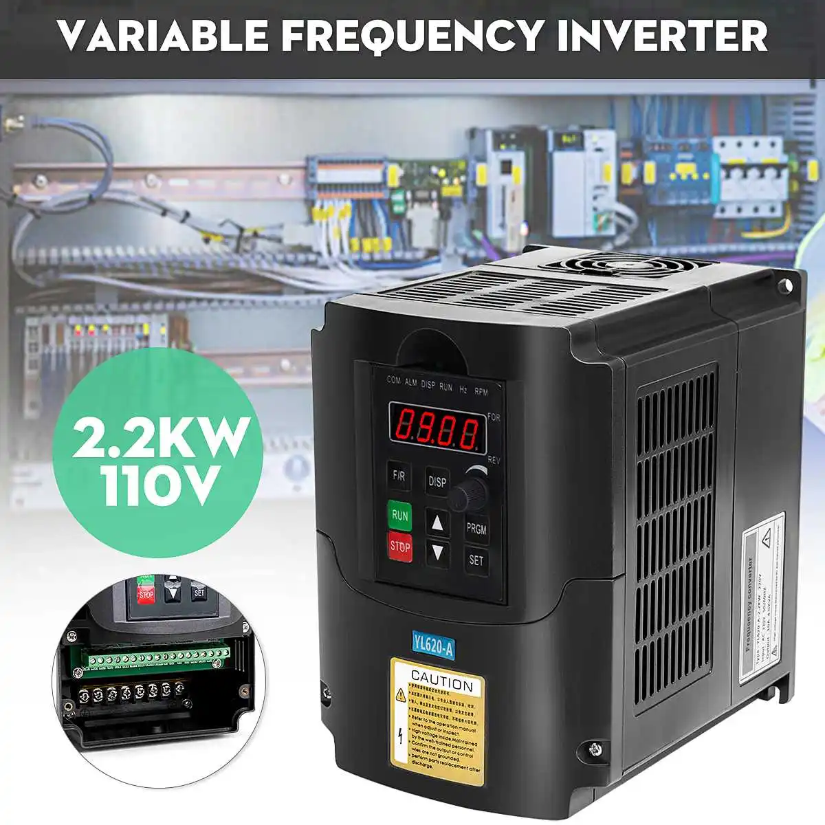 

2.2kw 110V Variable Frequency Inverter Built-in PLC Speed 1 phase input and 220v 3 phase output frequency converter Inverter