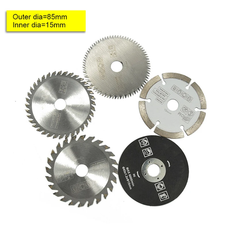 

5pcs/set 85mm Carbide Circular Cutter For Multi-function Power Tool 10mm Bore