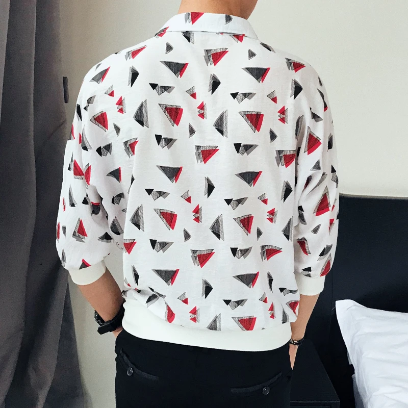 Camisa Masculina Мужская Клубная рубашка для выпускного вечера новая модель 2019 летняя