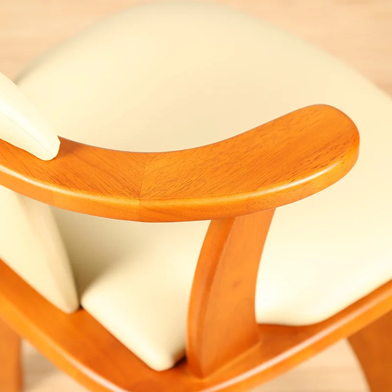 Modern Chinese Household Solid Wood Chair Multifunction Stable Computer Chair with Armrest Dining Chair Rotated Wooden Stool