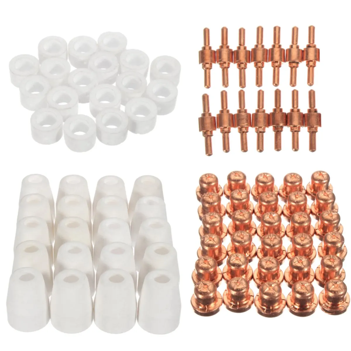 100Pcs Air Plasma Cutter Cutting Nozzles Electrode Tip Torch Consumable Kits Fit For Torch CUT-50D CUT40D