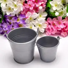 Mini Bucket Barrel-Tinplate Iron Small Home-Candy 1pcs 6--4--5.5cm Potted Craft-Ornaments