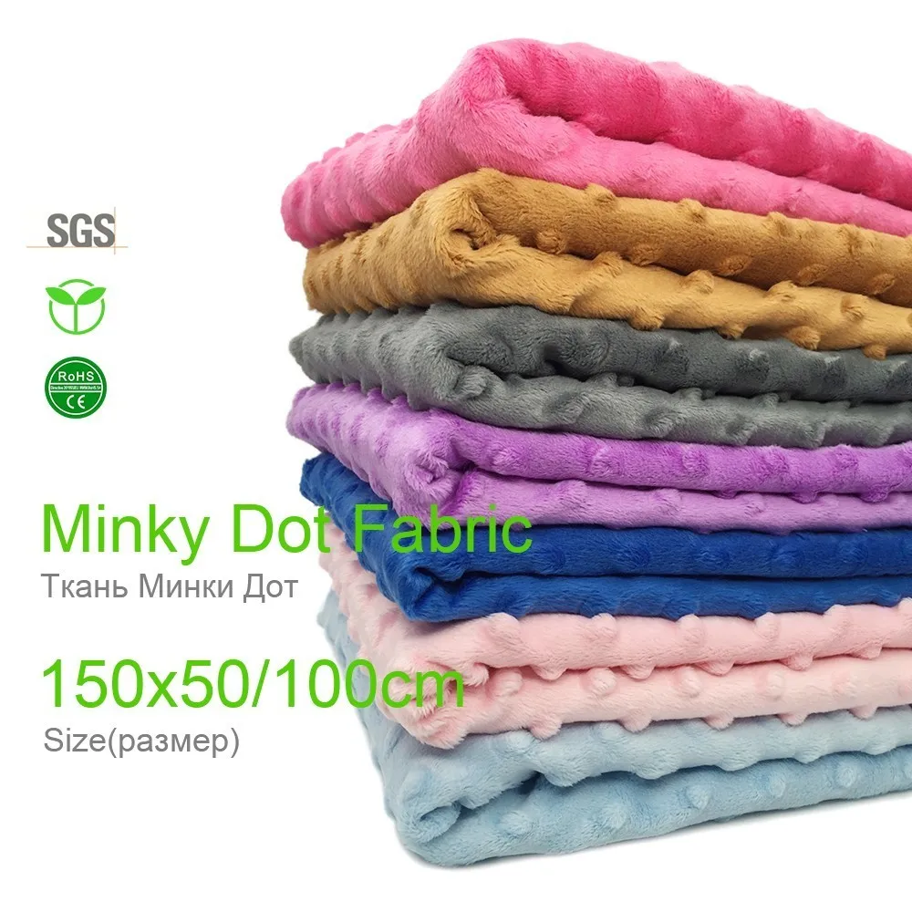 Новое поступление супер мягкая ткань в горошек Minky ручная работа шитье детская