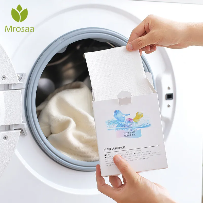 Dyeing cloth Washing Machine Use Mixed Proof Color Absorption Sheet Anti dyed Cloth Laundry Papers Grabber | Дом и сад