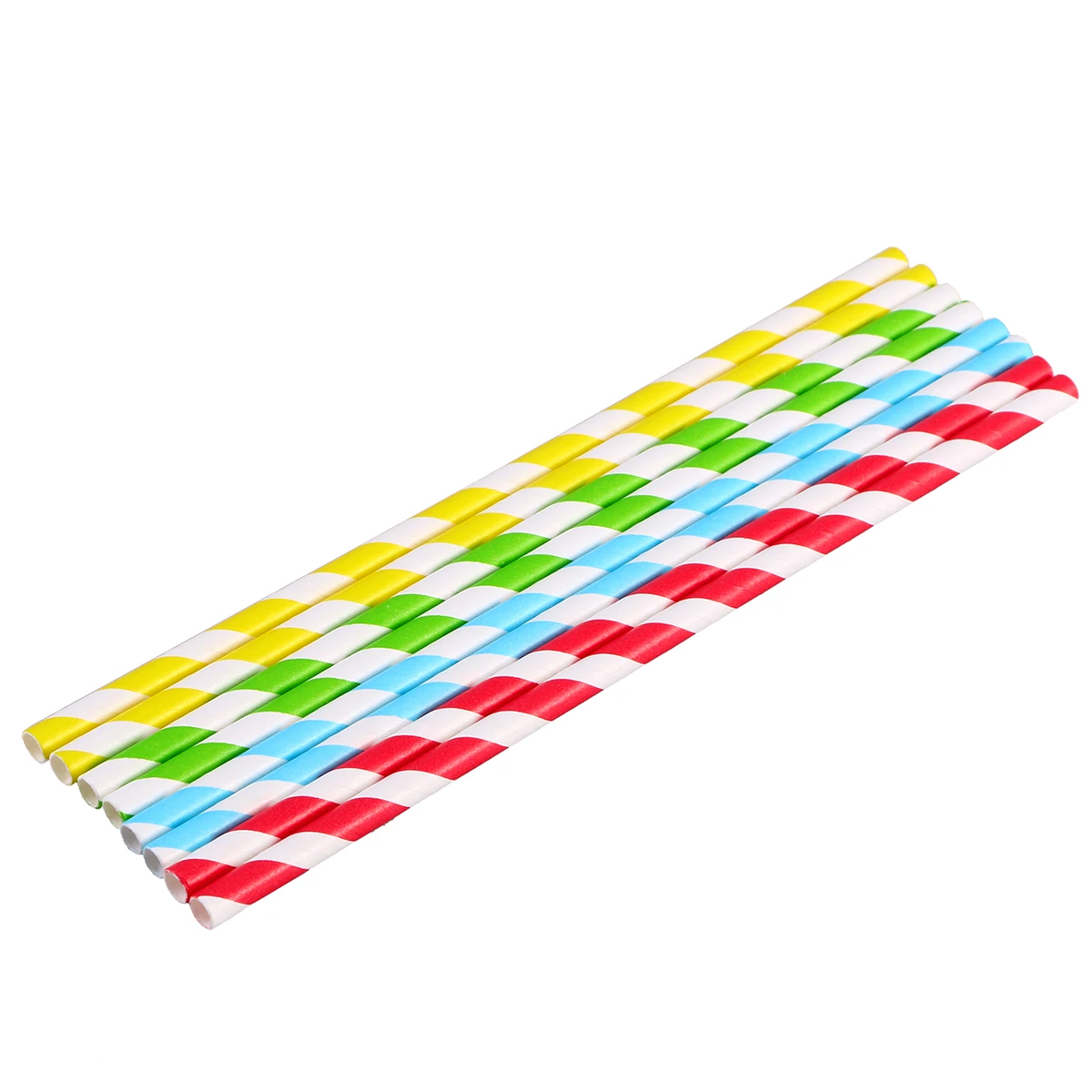 100 шт разноцветная Экологичная Бумажная соломинка разных цветов радуги, питьевая соломинка для свадьбы, дня рождения