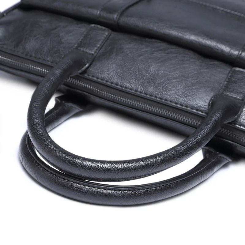 ATAXZOME брендовый мужской портфель из качественной искусственной кожи, Модный деловой портфель для мужчин, сумка для ноутбука, мужские сумки на плечо DS4015