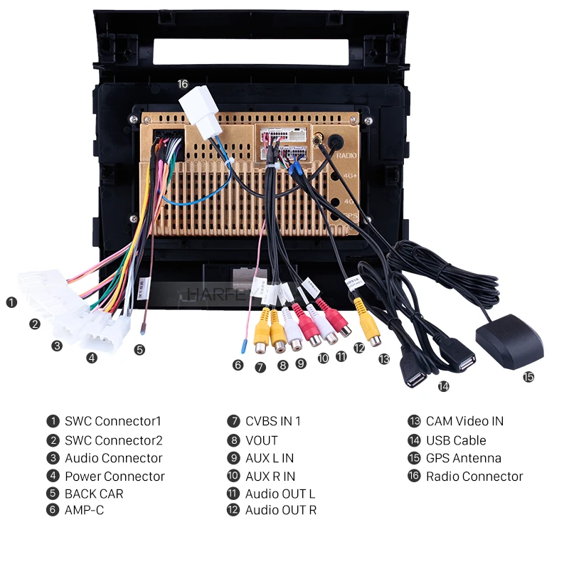 Sale Harfey Touchscreen Radio for 2007-2017 Toyota Cruiser FJ 10.1" Android 8.1 GPS Navi Stereo support Steering Wheel Control Music 4