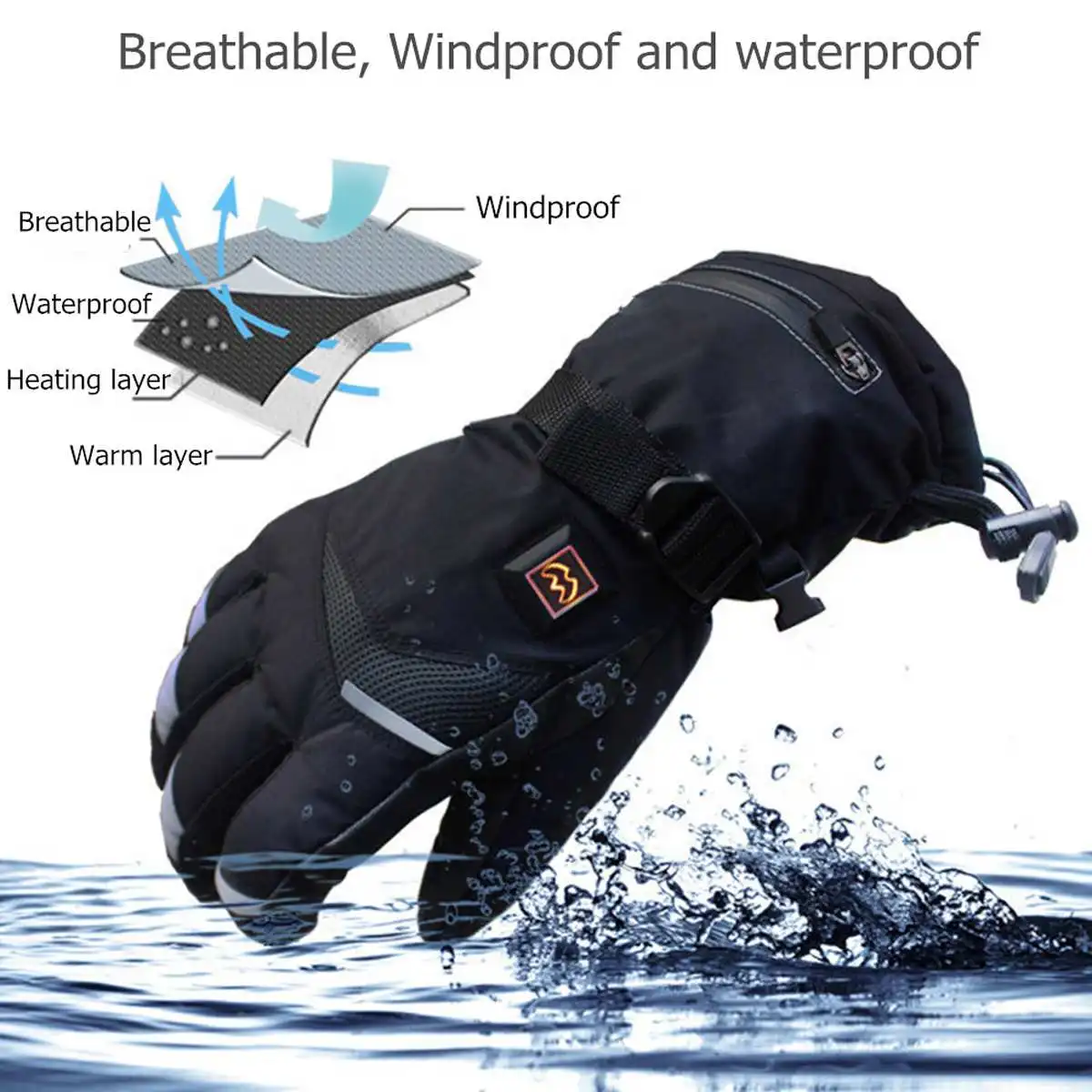 1 Pair Men Women Motorcycle Heated Gloves + Rechargeable Battery For Motorcycle Hunting Winter Hand Warmer Skiing Gloves 1 Pair Men Women Motorcycle Heated Gloves + Rechargeable Battery For Motorcycle Hunting Winter Hand Warmer Skiing Gloves