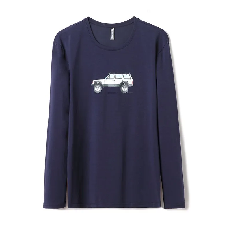 

Pioneer Camp New Autumn Tshirt Men Cotton Long Sleeve Crew Neck Male Car Graphic Print T Shirts for Men ACT906181