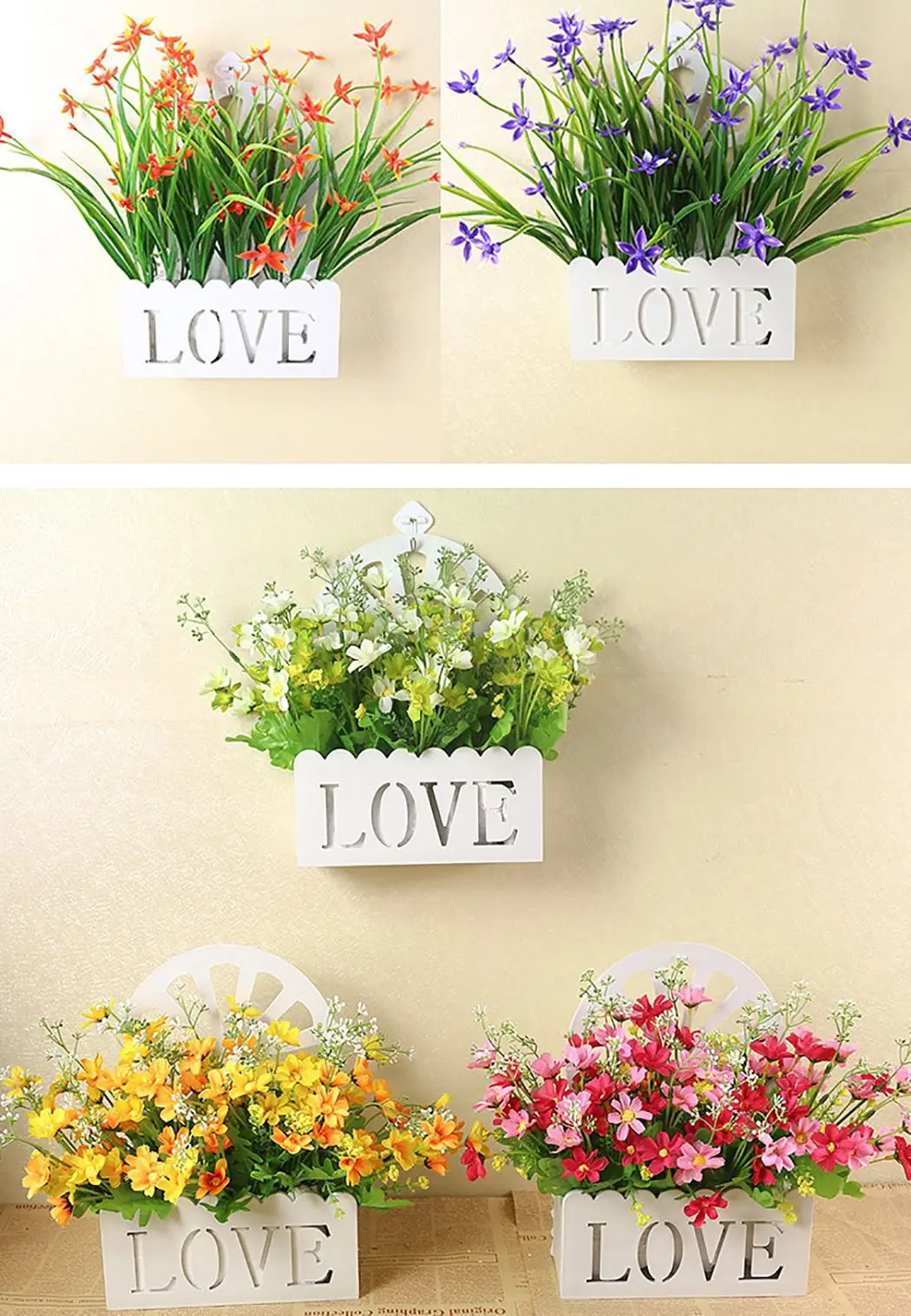 Настенная имитация цветочной корзины набор настенные украшения, цветок двери гостиной украшение комнатное цветочное украшение для дома