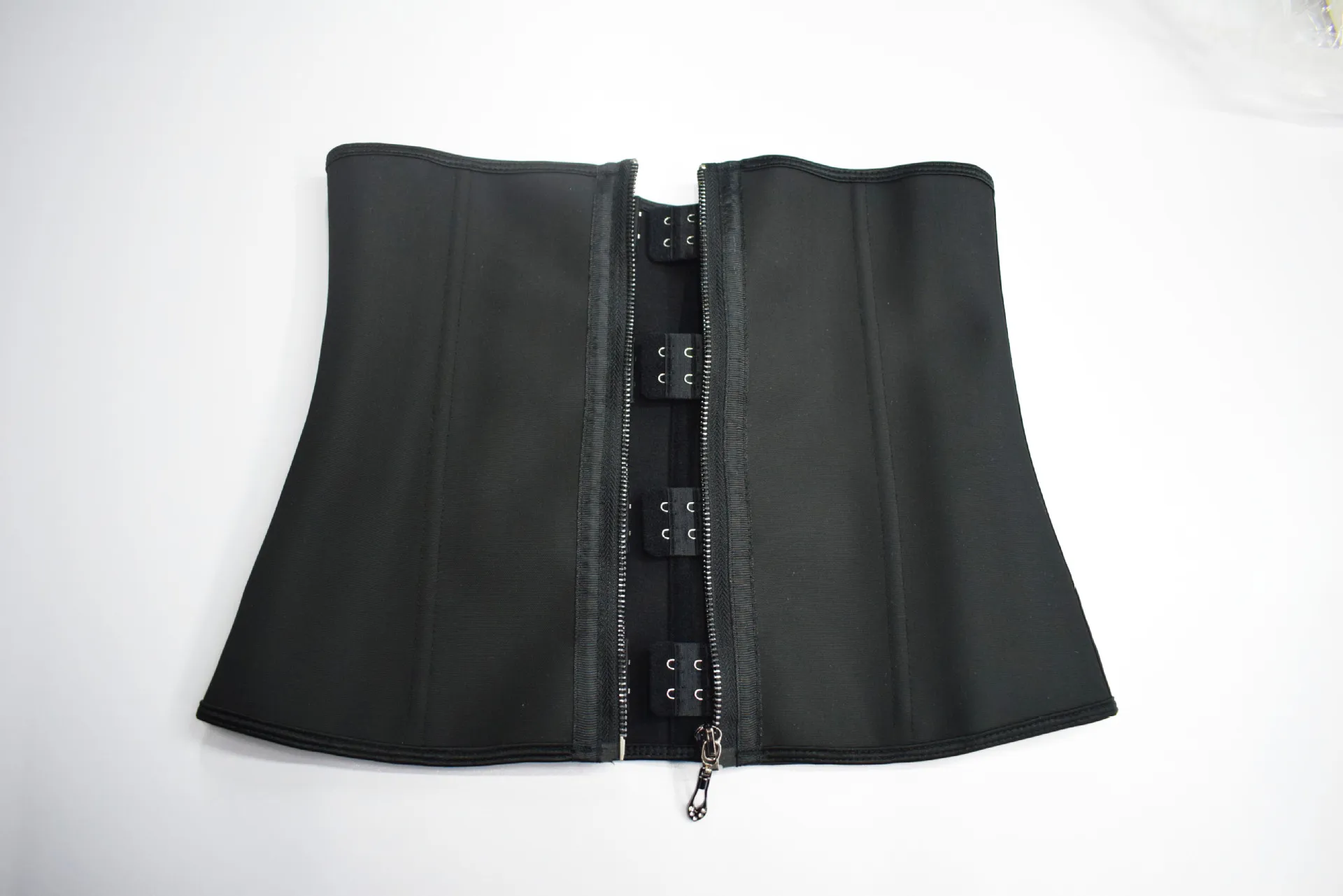 Zipper and Hooks Combo Rubber Latex Waist Trainer Waist Training