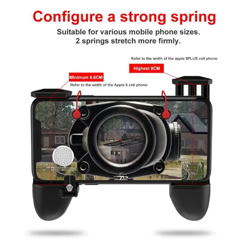 3 in 1 Mobile Phone Gaming Trigger Fire Button Handle for PUBG Controller
