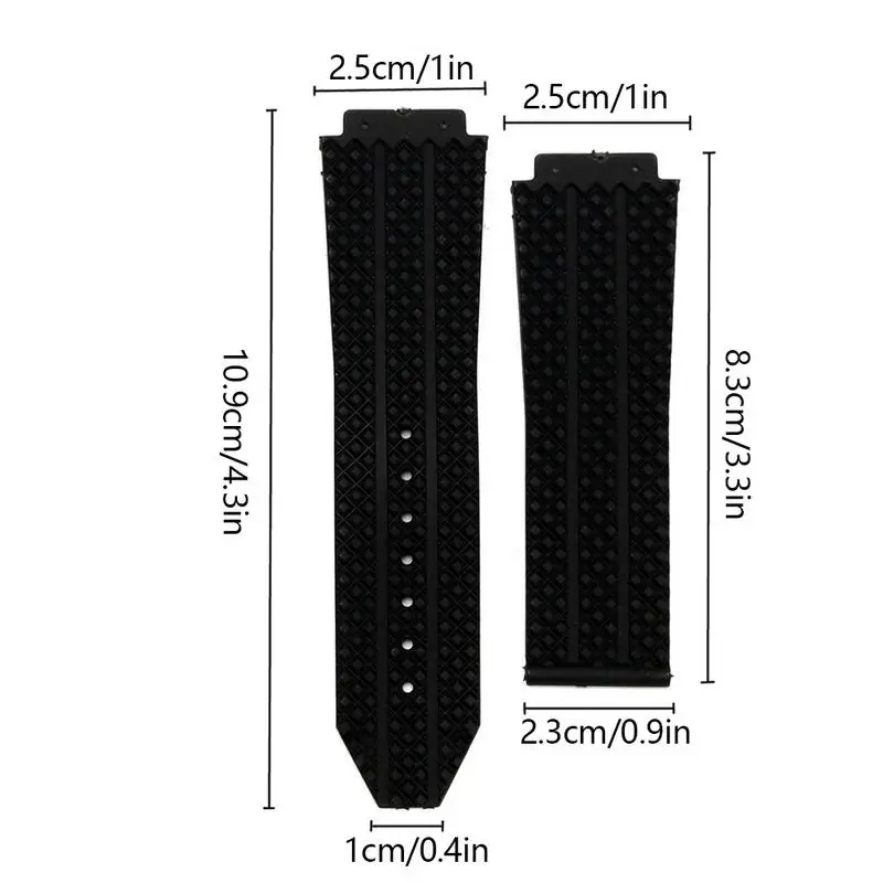 25 мм силиконовый ремешок для Hublot Пластиковый черный шоколадный запах часы PU резиновый удобный ремешок для HUBLOT 44-45 H BIG BANG