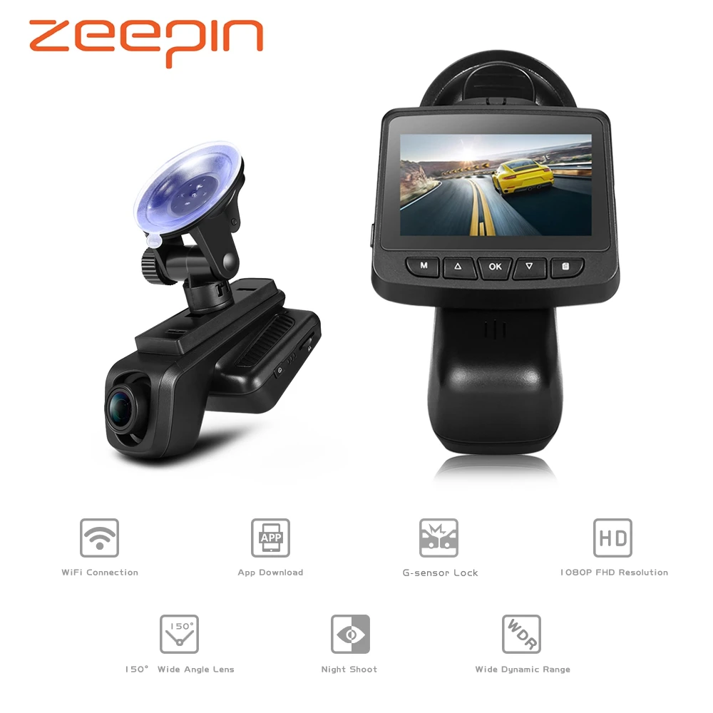 

Clearance A307 WiFi Dash Cam 2.45'' IPS Screen 1080P FHD 1920 X 1080 Car DVR App Download Car Driving Recorder 150 Degree WDR