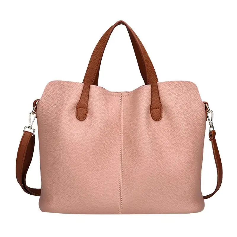

Fashion PU Solid Color Handbag Women Girls Casual Crossbody Top-handle Bag Portable Female Solid Color Shoulder Bags bolsa