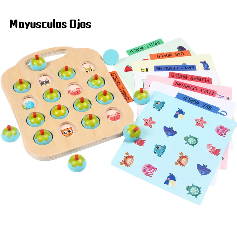 

Early Childhood Children Memory Chess Wooden Brain Power Battle Memory Against Young Parent-child Table Game Educational Toys