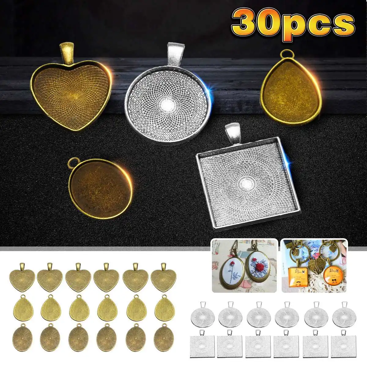 30pcs Multi Colors 25mm Necklace Pendant Setting Cabochon Cameo Base Tray Bezel Blank Fit 25mm Cabochons Jewelry Making Findings
30pcs Multi Colors 25mm Necklace Pendant Setting Cabochon Cameo Base Tray Bezel Blank Fit 25mm Cabochons Jewelry Making Findings