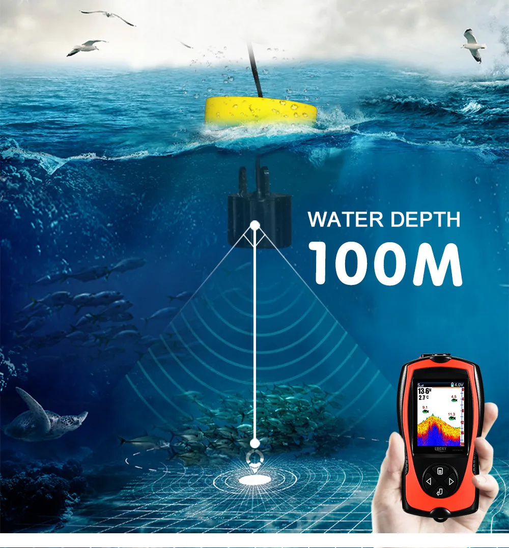 GLÜCK FF1108-1CT Tragbare Fish Finder Tiefe Sonar Echolot Fisch finder Alarm Wasserdichte Fischfinder Sonar Fisch LCD Bildschirm eis GLÜCK FF1108-1CT Tragbare Fish Finder Tiefe Sonar Echolot Fisch finder Alarm Wasserdichte Fischfinder Sonar Fisch LCD Bildschirm eis