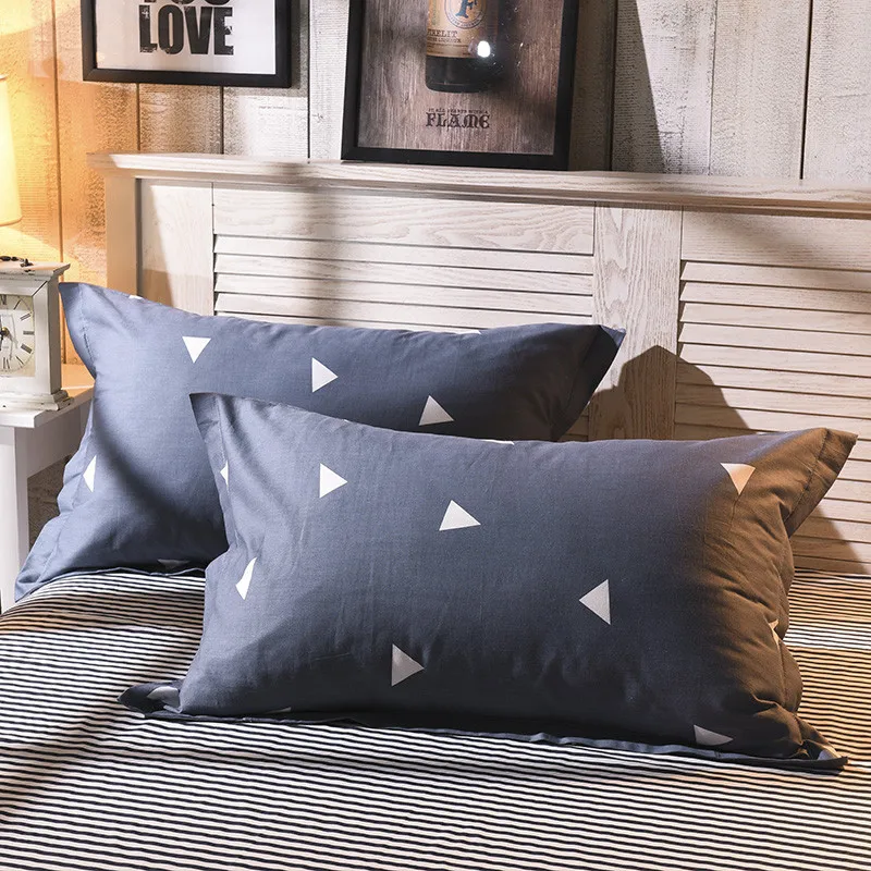 

1 Piece Simple Style Pillow Case Cover Plain Dyed Knitted Pillowcase Polyester Pillow Cases For Kids Adults 48cm*74cm 50