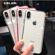 Прозрачный противоударный чехол для телефона iPhone 11 8 Plus X XR XS Max простой чехол для iPhone 7 6S Plus Мягкий ТПУ силиконовый чехол