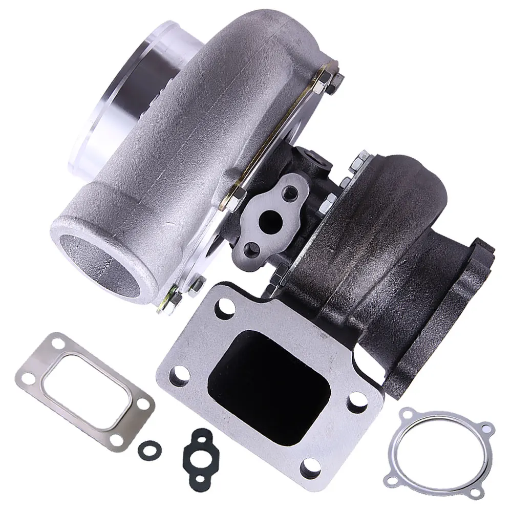 

GT35 GT3582R GT3582 Turbine for A/R .63 Com .70 T3 Water 4 Bolt TURBO TurboCharger Compressor Housing 0.63 A/R T3 Flange 600