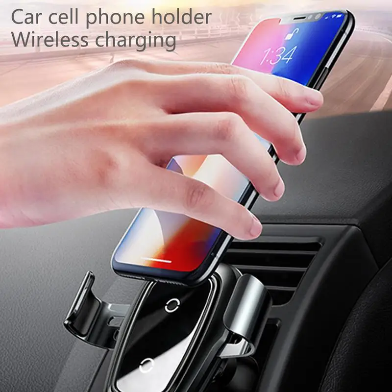 New Wireless Car Charger Mount Cell Phone Car Holder For Iphone Samsung HUAWEI Mate 20 Pro/RS Drop Shipping Hot Sale