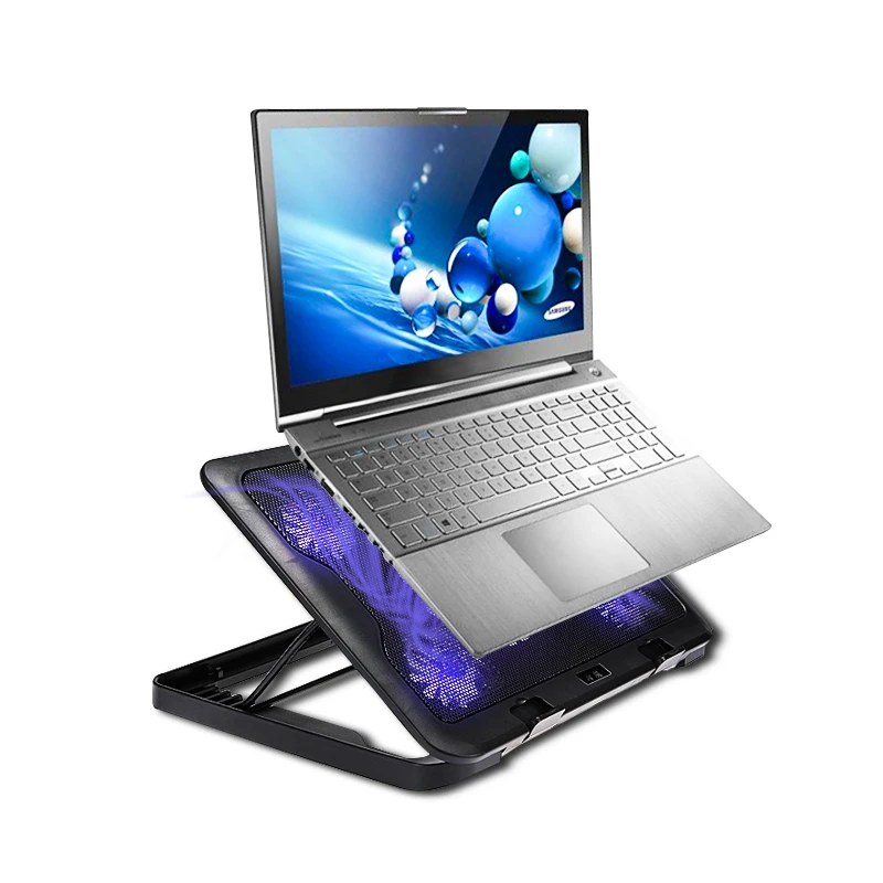 5 вентиляторов светодиодный USB Охлаждающий Регулируемый коврик для ноутбука 7-17 дюймов подставка для ноутбука ПК Usb кулер для ноутбука+ USB шнур