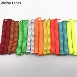 (30 пар/лот) Weiou эластичные весенние вьющиеся шнурки без завязок стрейч 110 см спиральный шнурки для пожилых детские повседневные кроссовки