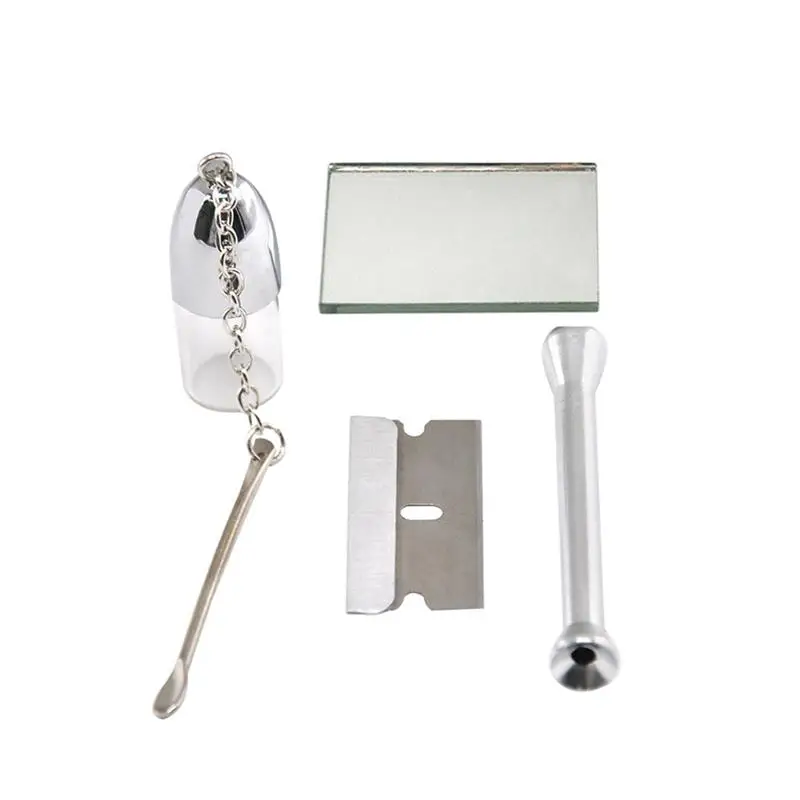 

Tobacco Bag With Tool Kit Accessories Small Size Suede Kit Snuff Kit Sniffer Snorter Tube Powder Dispenser With Mirror