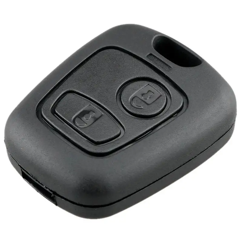 ABS черный 2 кнопки дистанционного авто брелок Авто случае заготовка для ключа зажигания для peugeot 206 удаленный ключевой Корпус Замена 45*36*16 мм