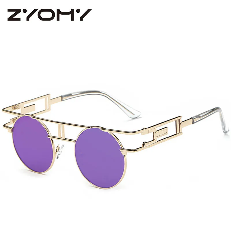 

Brand Designer Goggle Women Sunglasses Vintage Driving Glasses UV400 Round Hollow Out Oculos De Sol