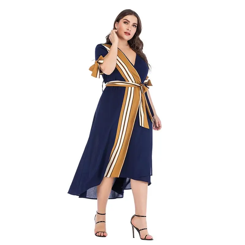 Шифоновые платья макси элегантные офисные женские большие размеры 4XL Boho Aline с