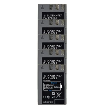 

5PCS 2500mAh ENEL9 EN-EL9 EN EL9 EN-EL9a EN EL9a High Capacity Camera Battery For Nikon EN-EL9a D5000 D60 D40X D3000 D40