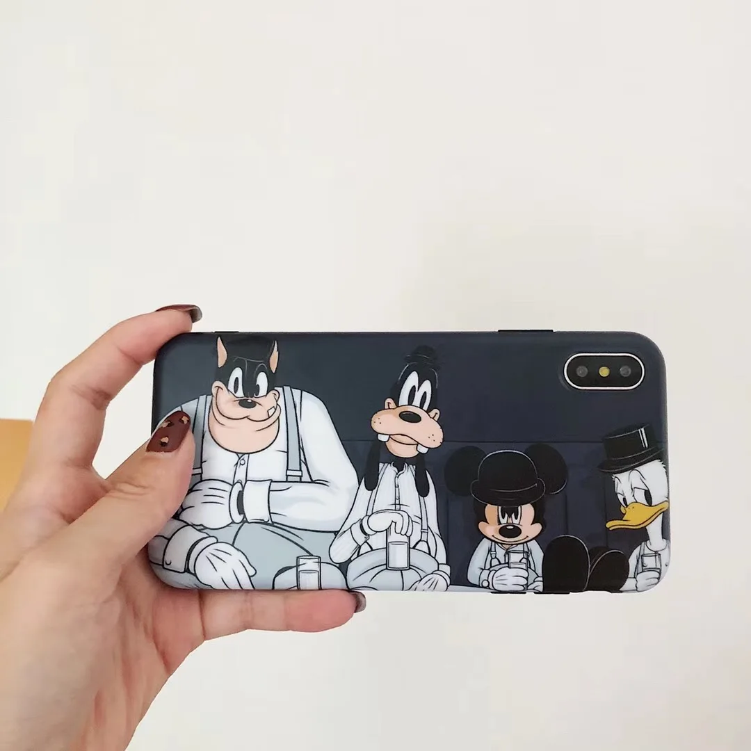 Cartoon Cute Mickey Mouse Goofy Phone Case for IPhone X XS MAX XR 7 8 6
